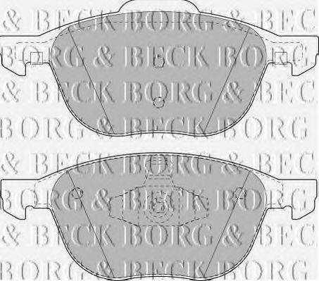 BORG & BECK BBP1864 Комплект гальмівних колодок, дискове гальмо