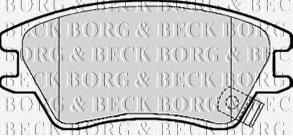 BORG & BECK BBP2102 Комплект гальмівних колодок, дискове гальмо