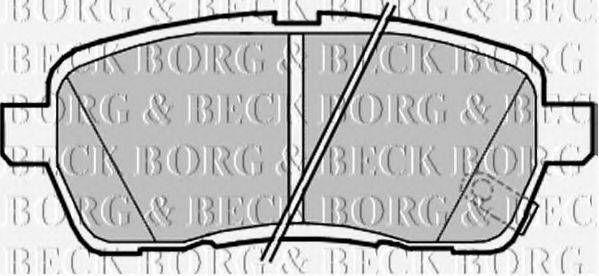 BORG & BECK BBP2182 Комплект гальмівних колодок, дискове гальмо