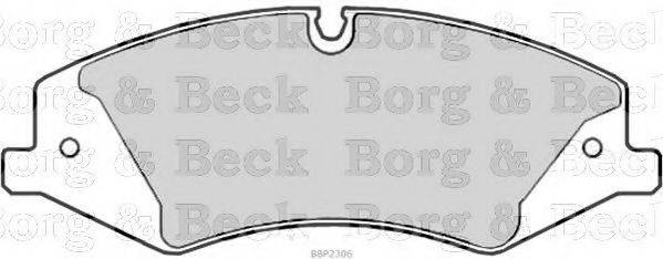 Комплект гальмівних колодок, дискове гальмо BORG & BECK BBP2306