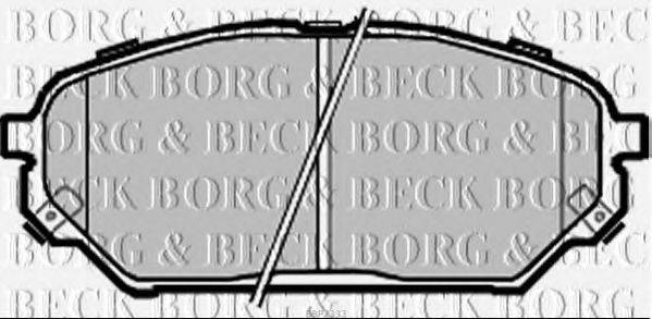 BORG & BECK BBP2333 Комплект гальмівних колодок, дискове гальмо