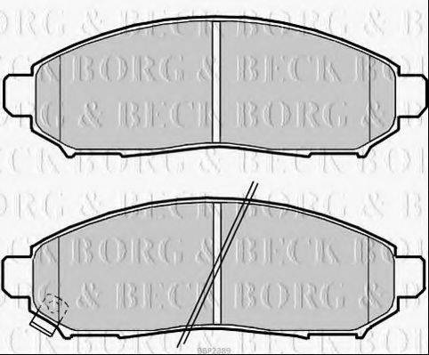 BORG & BECK BBP2389 Комплект гальмівних колодок, дискове гальмо
