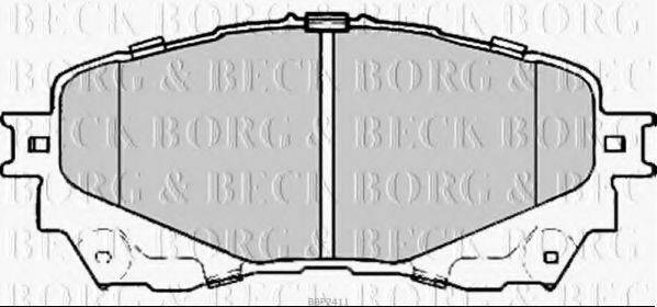 BORG & BECK BBP2411 Комплект гальмівних колодок, дискове гальмо