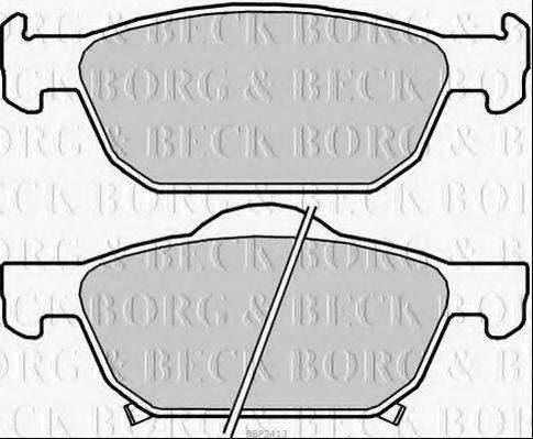 BORG & BECK BBP2413 Комплект гальмівних колодок, дискове гальмо