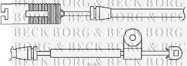 BORG & BECK BWL3027 Сигналізатор, знос гальмівних колодок