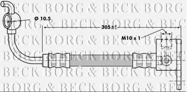 BORG & BECK BBH6809 Гальмівний шланг