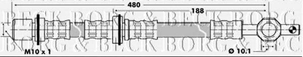 BORG & BECK BBH6443 Гальмівний шланг