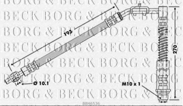 BORG & BECK BBH6536 Гальмівний шланг