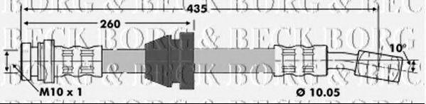BORG & BECK BBH6771 Гальмівний шланг