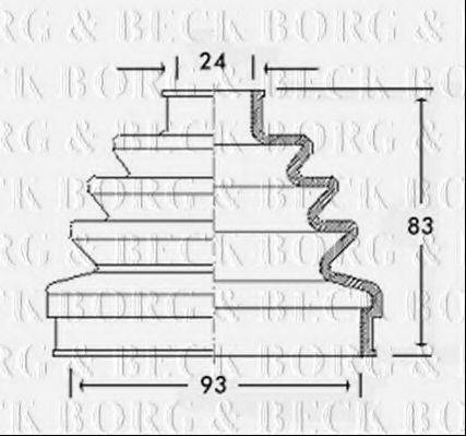 BORG & BECK BCB2278 Пильовик, приводний вал