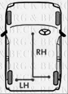 BORG & BECK BKB1011 Трос, стоянкова гальмівна система