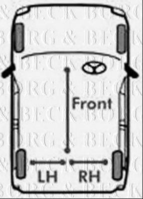 BORG & BECK BKB1601 Трос, стоянкова гальмівна система