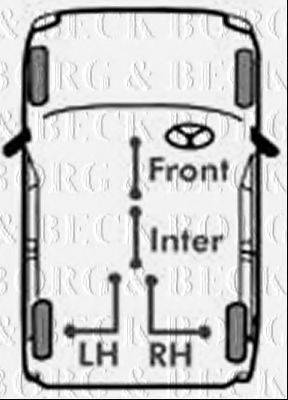 BORG & BECK BKB1154 Трос, стоянкова гальмівна система