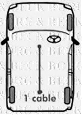 BORG & BECK BKB2152 Трос, стоянкова гальмівна система