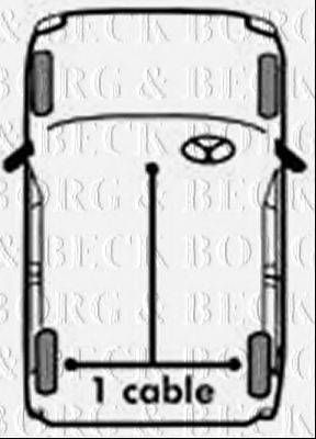 BORG & BECK BKB1021 Трос, стоянкова гальмівна система