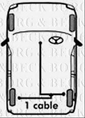 BORG & BECK BKB1182 Трос, стоянкова гальмівна система