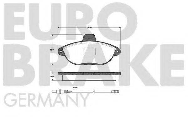 EUROBRAKE 5502221934 Комплект гальмівних колодок, дискове гальмо