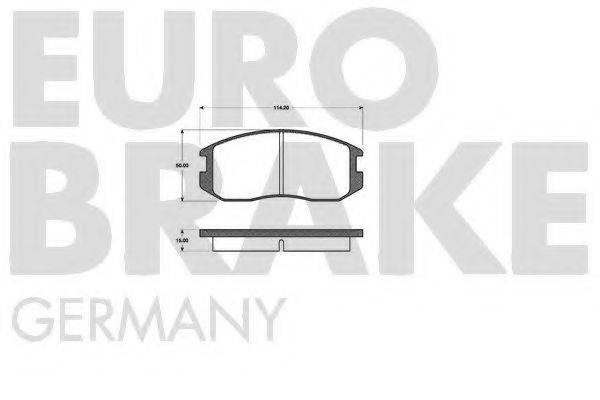 EUROBRAKE 5502223017 Комплект гальмівних колодок, дискове гальмо