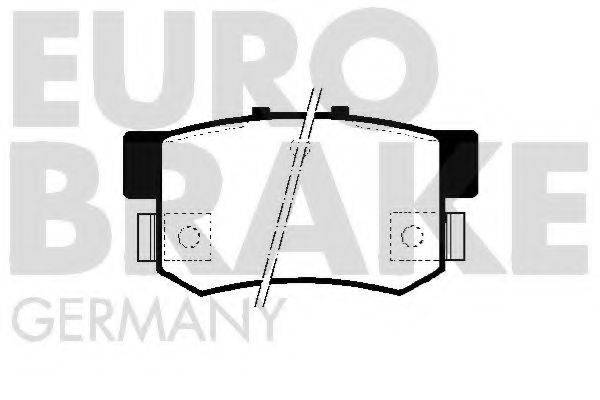 EUROBRAKE 5502229980 Комплект гальмівних колодок, дискове гальмо