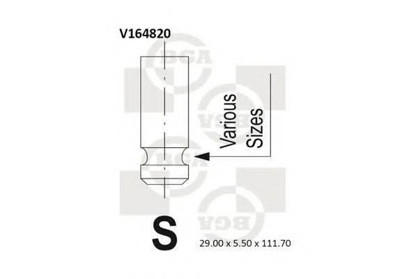 BGA V164820 Впускний клапан