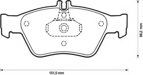 METZGER 181115 Комплект гальмівних колодок, дискове гальмо