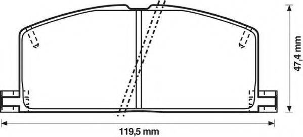 TOYOTA 449117020 Комплект гальмівних колодок, дискове гальмо