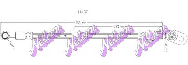 BROVEX-NELSON H4487 Гальмівний шланг
