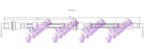 BROVEX-NELSON H4514 Гальмівний шланг