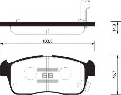 SUBARU AY040-SU008 Комплект гальмівних колодок, дискове гальмо