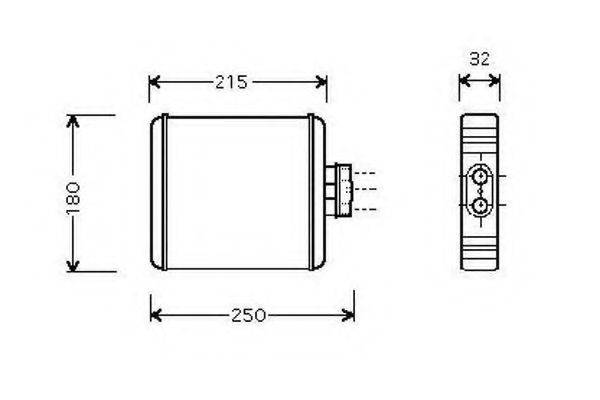 PRIMA D6W009TT Теплообмінник, опалення салону