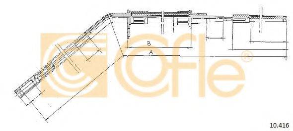 COFLE 10416 Трос, стоянкова гальмівна система