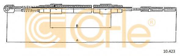 COFLE 10423 Трос, стоянкова гальмівна система