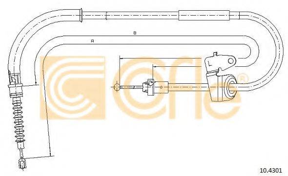 COFLE 104301 Трос, стоянкова гальмівна система
