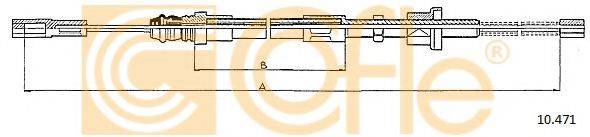 COFLE 10471 Трос, стоянкова гальмівна система