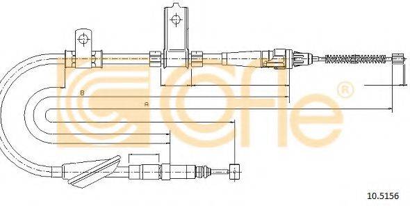 COFLE 105156 Трос, стоянкова гальмівна система