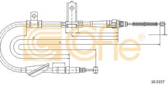 COFLE 105157 Трос, стоянкова гальмівна система