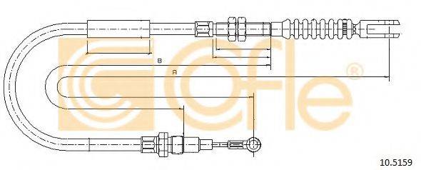 COFLE 105159 Трос, стоянкова гальмівна система