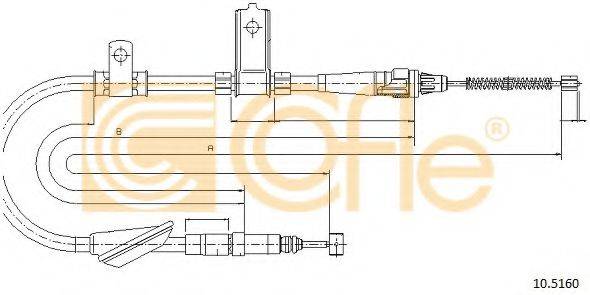 COFLE 105160 Трос, стоянкова гальмівна система
