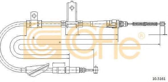 COFLE 105161 Трос, стоянкова гальмівна система