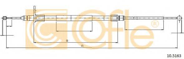 COFLE 105163 Трос, стоянкова гальмівна система