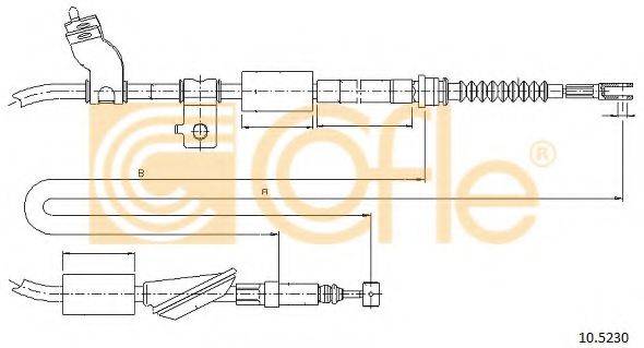 COFLE 105230 Трос, стоянкова гальмівна система