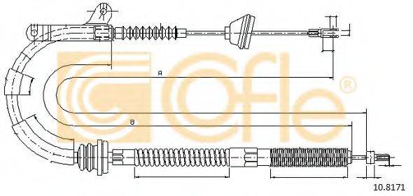 COFLE 108171 Трос, стоянкова гальмівна система