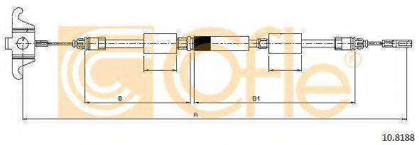 COFLE 108188 Трос, стоянкова гальмівна система