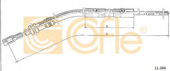 COFLE 11384 Трос, управління зчепленням