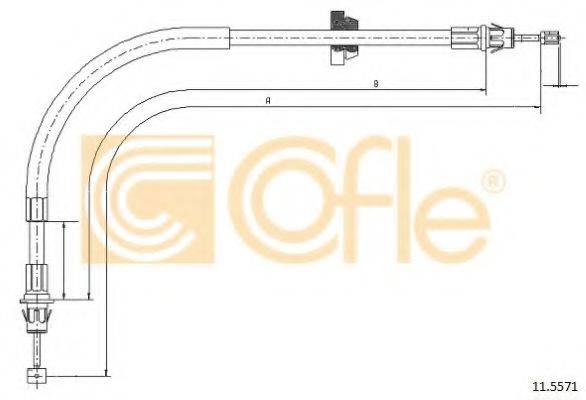 COFLE 115571 Трос, стоянкова гальмівна система