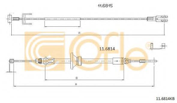 COFLE 116814KB Трос, стоянкова гальмівна система
