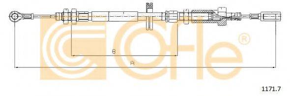COFLE 11717 Трос, стоянкова гальмівна система