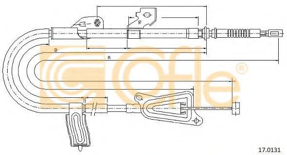 COFLE 170131 Трос, стоянкова гальмівна система