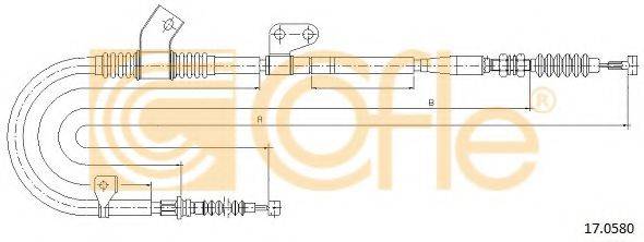 COFLE 170580 Трос, стоянкова гальмівна система