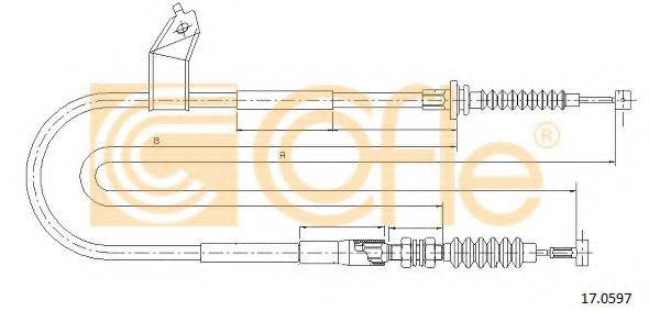 COFLE 170597 Трос, стоянкова гальмівна система